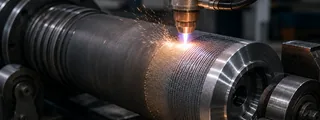 Revestimento PTA Plasma em eixo metálico
